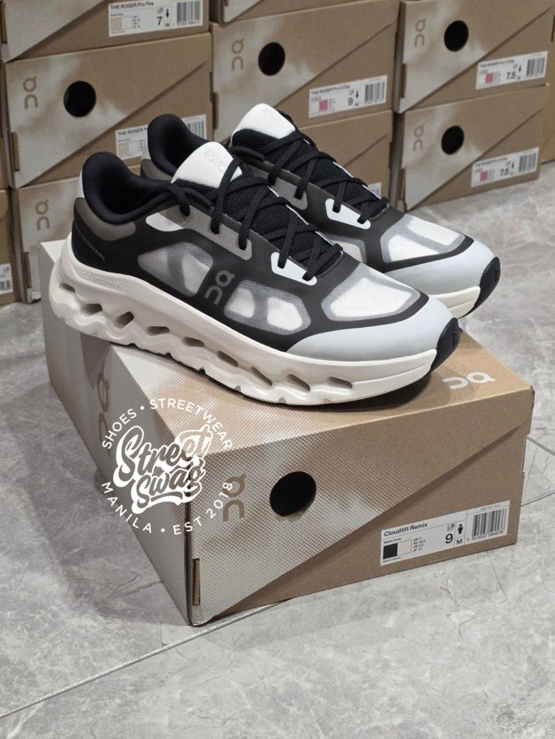 Cloudtilt Remix Black Ivory (Category: Sneakers) located in Manila. Submitted by bron.jenerva (Listing ID 1466053625, Image 1). Description: Cloudtilt Remix Black Ivory Brand new ~ On hand Women's 7w (eu38) P10990✅️ Men's Size 9 & 10 P10990✅️ ❗️Cash-on-pickup via LBC is ok 🤝DM to discuss options 💰MoP: BDO BPi 🛵Manila pickup or via Grab/lalamove 🚚We ship daily via LBC ⚠️Price may change without prior notice #cloudtilt #cloudtiltremix #blackivo