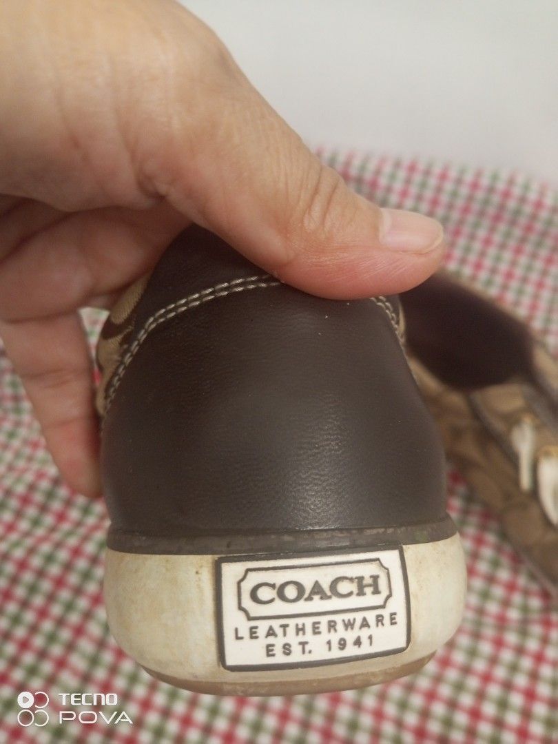 Canvas Sneaker Brown Size 8M (Category: Sneakers) located in Imus. Submitted by yabzchelle (Listing ID 1466146332, Image 3). Description: sneakers in brown signature monogram canvas, size 38 Features white laces, white toe caps, and brown leather accents. Clean condition with minor wear on the soles. Perfect for casual everyday wear. Grab these stylish kicks today!.