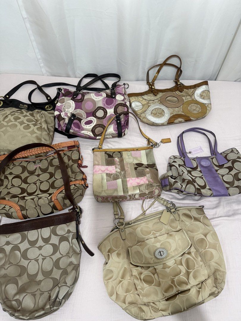 Coach canvass bundle (Category: Luxury Bags & Wallets) located in Consolacion. Submitted by mrshoarderrr (Listing ID 1466125396, Image 2). Description: Rank A -B expect sign of used .