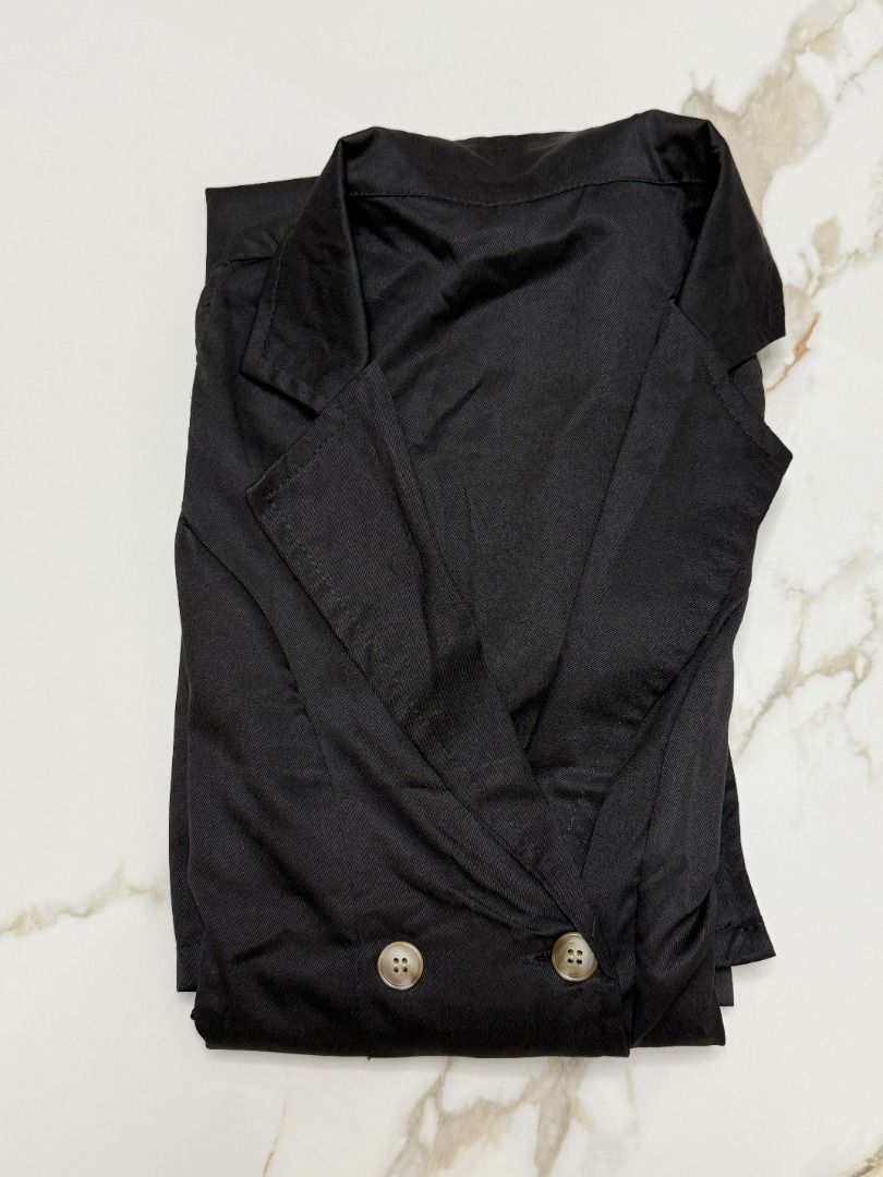 Coat Dress - Black | Fits M-L (Category: Dresses) located in Marikina City. Submitted by tashdeclutters. (Listing ID 1466032582, Image 3). Description: ✨ Coat Dress - Black | Fits M-L - P490 ✨ Condition 2: Like New 🛍️ Purchased in: Philippines 📝 Notes: No belt ✨ @tashdeclutters ✨ Created to share the things that no longer spark joy with Tash — and hopefully, let them spark joy for someone else. 🤍 📌 SHOP POLICIES • Prices posted are FINAL. • N