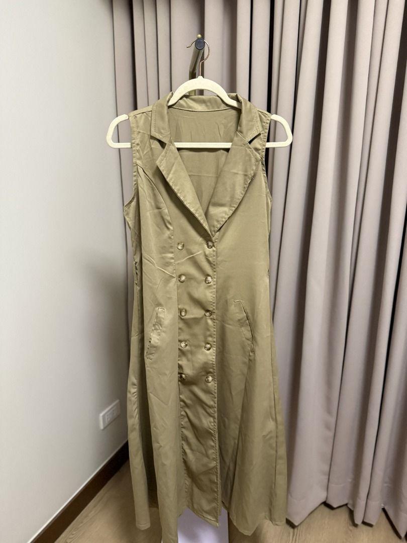 Coat Dress - Black | Fits M-L (Category: Dresses) located in Marikina City. Submitted by tashdeclutters. (Listing ID 1466032914, Image 1). Description: ✨ Coat Dress - Tan | Fits M-L - P490 ✨ Condition 2: Like New 🛍️ Purchased in: Philippines 📝 Notes: No belt ✨ @tashdeclutters ✨ Created to share the things that no longer spark joy with Tash — and hopefully, let them spark joy for someone else. 🤍 📌 SHOP POLICIES • Prices posted are FINAL. • NO 