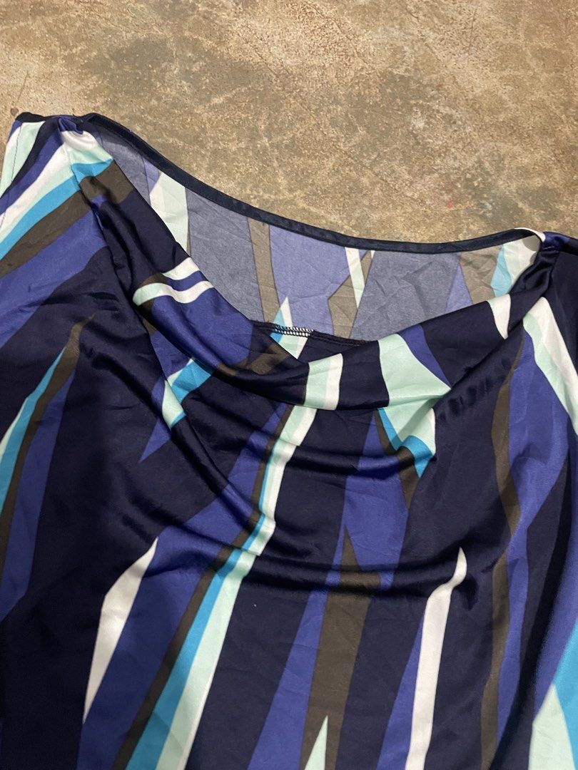 Coup d Chance draped blouse (Category: Looking For) located in Davao. Submitted by mj_designervintagecurator (Listing ID 1466112749, Image 3). Description: 📌In good condition 📌best fit small to med 📌bust 36- armhole 16- length 22 inches.