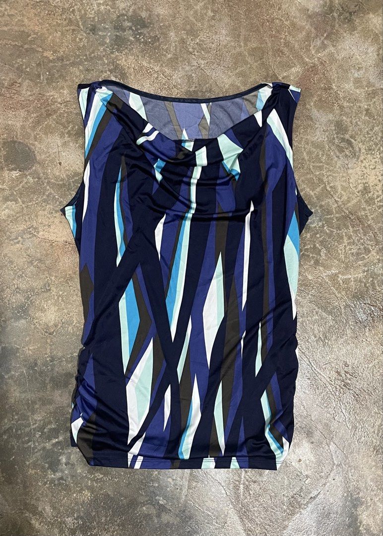 Coup d Chance draped blouse (Category: Looking For) located in Davao. Submitted by mj_designervintagecurator (Listing ID 1466112749, Image 1). Description: 📌In good condition 📌best fit small to med 📌bust 36- armhole 16- length 22 inches.