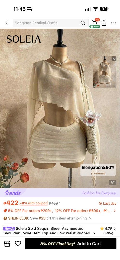 Cover up swimsuit (Category: Bikinis & Swimsuits) located in Rizal. Submitted by hellofashion_00 (Listing ID 1466095939, Image 1). Description: Once used pm me for the actual pic S-L.