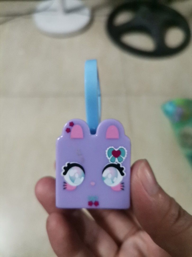 Cute Animal Cube Keychains Clip On Backpack Charm (Category: Charms) located in Makati City. Submitted by kookybearsstuff (Listing ID 1466073882, Image 3). Description: - Set of 3 cute animal clip-on keychains (White Chick, White Cow, Purple Bunny) - Unique block-shaped design with a secure blue plastic loop - Perfect for backpacks, pencil cases, keys, and lanyards - Great gift for kids and kawaii collectors - Sold as a bundle (all 3 included).