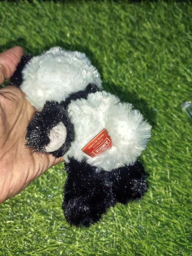 Cute Panda Plush Keychain with Red Bow (Category: Plushies & Soft Toys) located in Paranaque City. Submitted by furugiyafinds (Listing ID 1466108453, Image 3). Description: - Adorable fluffy panda plush keyring - Soft black and white fur with vibrant red pompoms - Features a sturdy purple beaded chain - Great for decorating bags, backpacks, or keys - Brand new and ready to ship.
