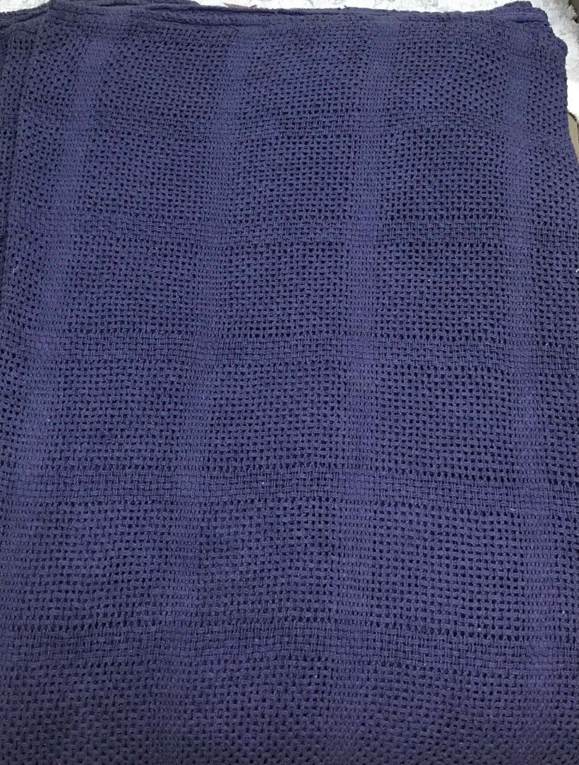Dark Purple Woven Textured Blanket King size (Category: Everything Else Others) located in Imus. Submitted by stop_shop7 (Listing ID 1466031737, Image 2). Description: - Color: Deep purple - Material: Medium weight woven fabric - Design: Textured grid pattern with solid border edges .