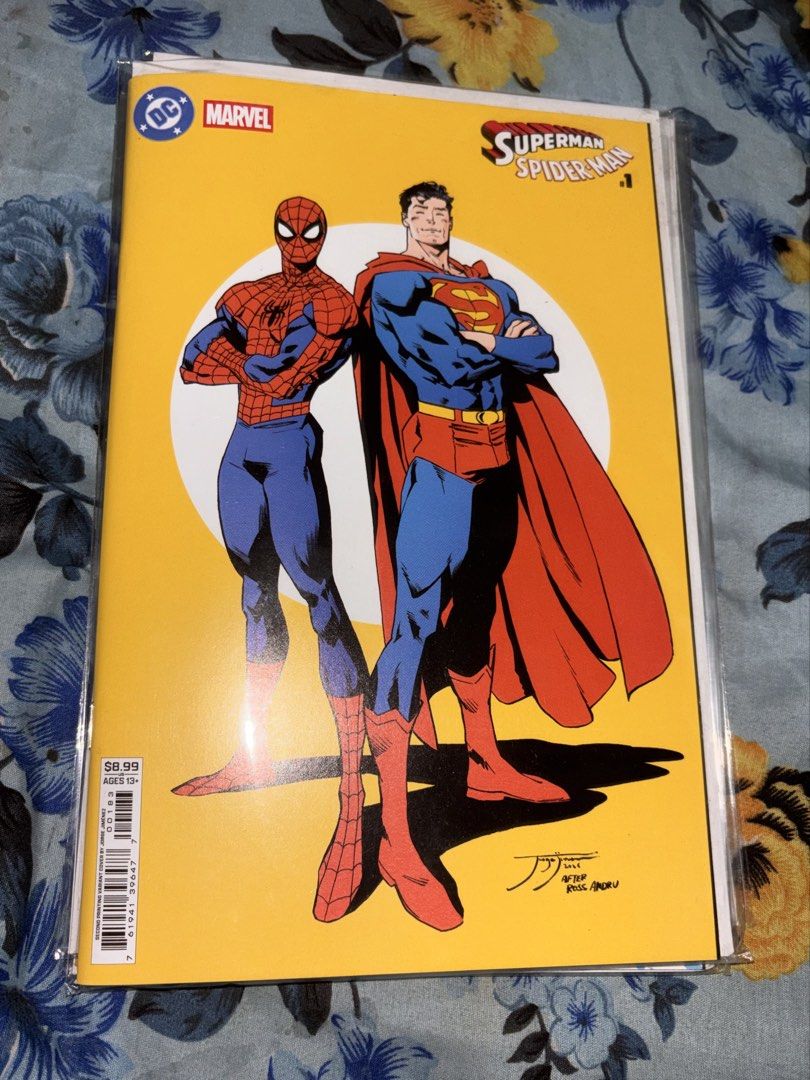 DC and Marvel Comics Superman Spider-Man #1 Jimenez Variant (Category: Comics & Manga) located in General Trias. Submitted by mousette (Listing ID 1466078358, Image 1). Description: - Title: Superman and Spider-Man Issue #1 - Variant: Jorge Jimenez variant cover (homage to Ross Andru), 2nd printing - Shipping: J&T, Lalamove, GGX.