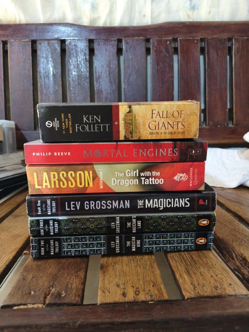 Declutter Sale (Category: Storybooks) located in Muntinlupa City. Submitted by renarinkholin (Listing ID 1465953839, Image 1). Description: ‼️Please Read‼️ All books are preloved so please manage your expectations. Fall of Giants - 100 Mortal Engines - 100 The Girl With Dragon Tattoo - 100 Magician Trilogy - 450 If you need more photos of the books let me know po. Thank you. 🚫No COD, Layaway, and installment po. 🛵MOD: J&t or Lalamove 💵MOP :Gca