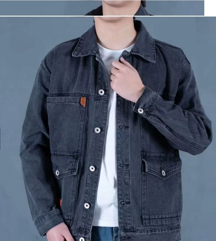 Denim Oversized Jacket for Men (Category: Coats, Jackets and Outerwear) located in Pasig City. Submitted by aquino.igenesis-61788 (Listing ID 1465985930, Image 1). Description: Never worn, malaki sakin. 5'7 me. For sale 520 ko nabili, selling it for P350 Lalamove/pickup only (Manggahan, Pasig).