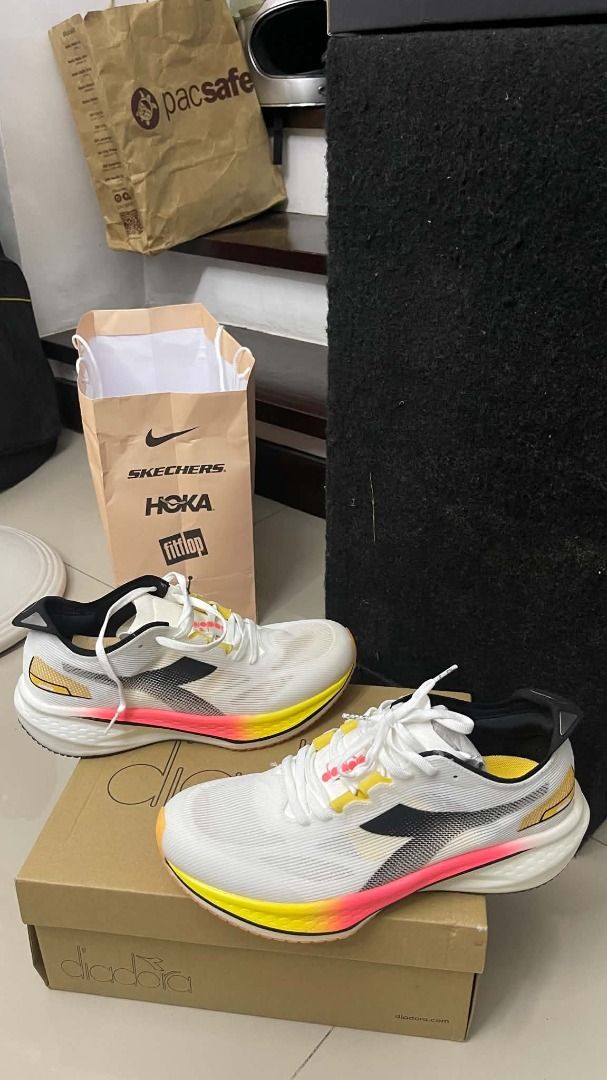 Diadora White Running Sneakers (Category: Sneakers) located in Marikina City. Submitted by jerome.acasio15 (Listing ID 1466115571, Image 1). Description: Brand New Diadora running shoes size 9 SRP Php3200 RFS: Wrong Size .
