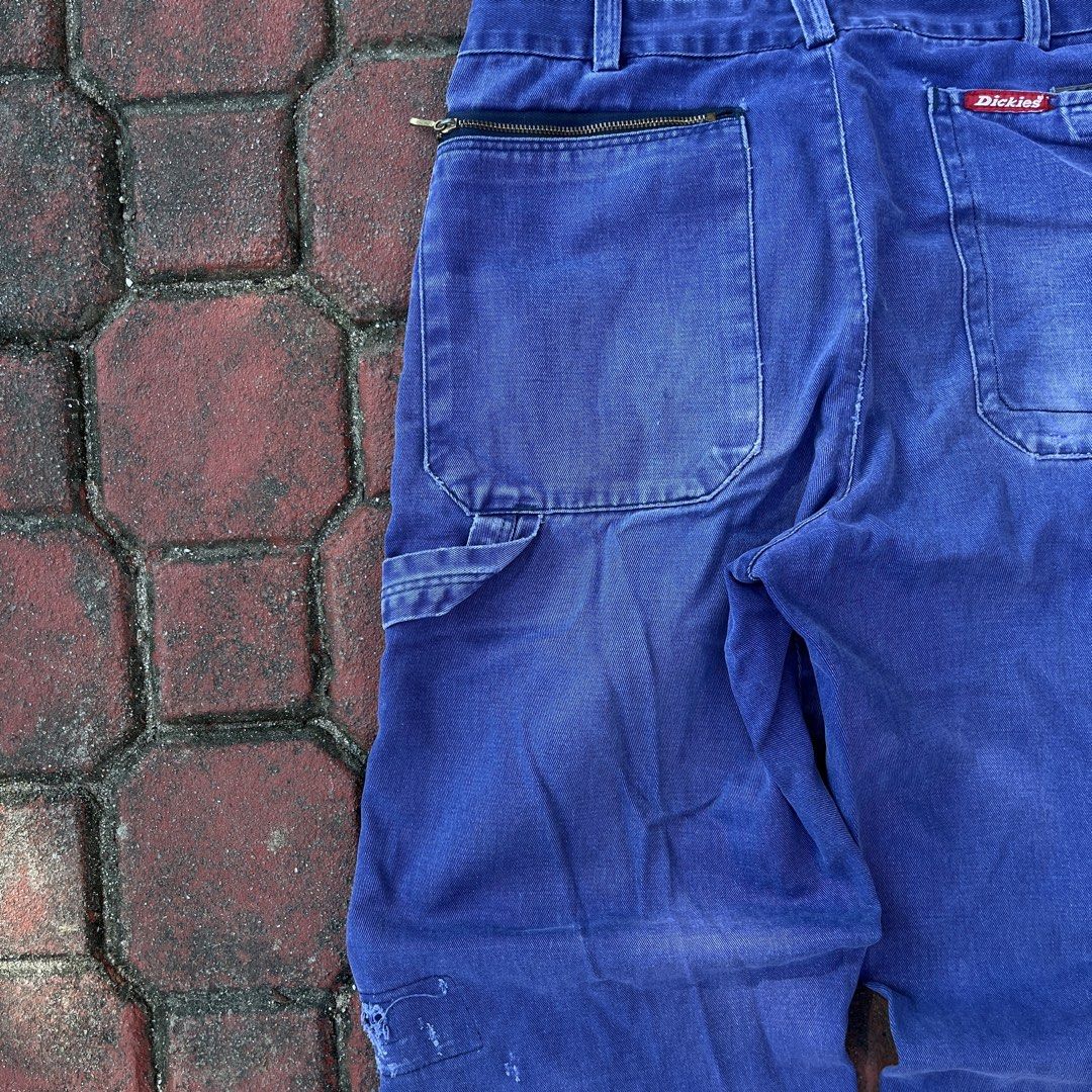 Dickies Vintage Blue Cargo Work Pants (Category: Trousers) located in Tarlac. Submitted by thriftspot2024 (Listing ID 1465981029, Image 2). Description: W: 28-30 L: 36 Tight: 12.5 Leg Opening: 9.5.