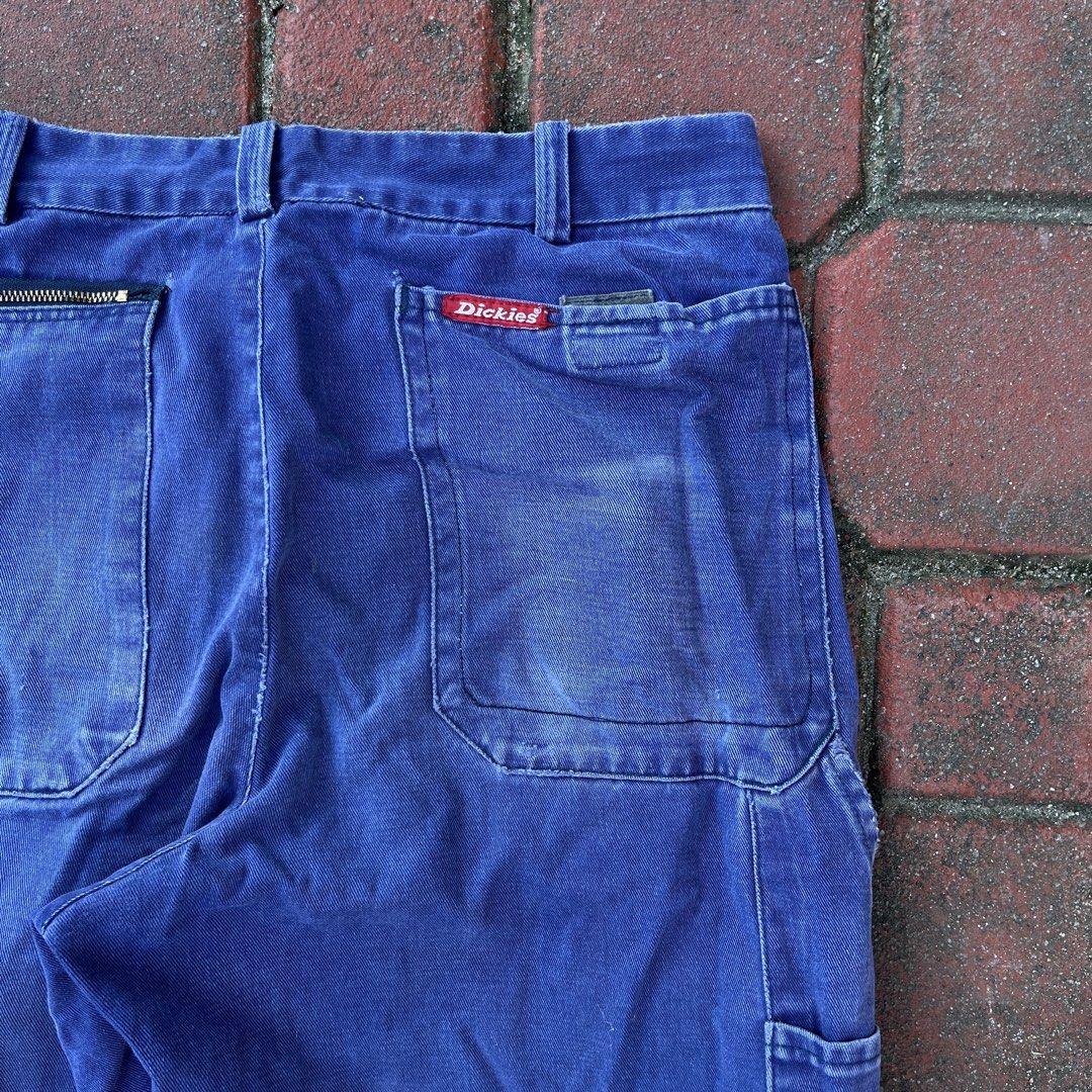 Dickies Vintage Blue Cargo Work Pants (Category: Trousers) located in Tarlac. Submitted by thriftspot2024 (Listing ID 1465981029, Image 3). Description: W: 28-30 L: 36 Tight: 12.5 Leg Opening: 9.5.