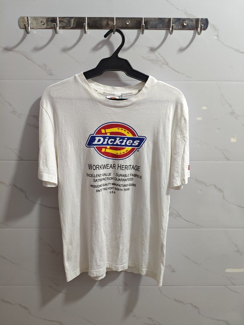 Dickies Workwear Heritage Graphic Men Tshirt (Category: Tshirts & Polo Shirts ) located in Baguio. Submitted by cool_chic (Listing ID 1466026957, Image 1). Description: Dickies Workwear Men Tshirt Color Rate 9/10 Flaw Stains Complete Tags Makapal Tela Cotton Machine Washed Size Small To Medium Dimes 19 Width 26 Length Price P199 .