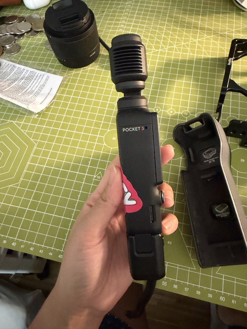 DJI Osmo Pocket 3 (Category: Cameras) located in Paranaque City. Submitted by christinejgm (Listing ID 1466047325, Image 2). Description: - DJI Osmo Pocket 3 handheld gimbal camera - Includes protective case No issue.