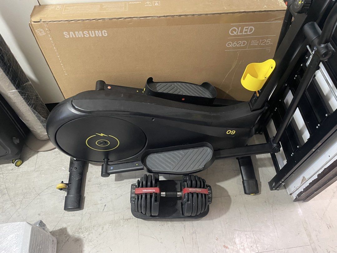 Domyos C3.0 Elliptical Machine Exercise Trainer (Category: Cardio & Fitness Machines) located in Cabanatuan. Submitted by maroiseverything (Listing ID 1465988635, Image 1). Description: - Brand: Domyos C3.0 Elliptical Trainer - Condition: Excellent, console still has original protective plastic film - Features built-in display console tracking RPM, speed, distance, heart rate, and calories - 9 built-in workout programs to keep your fitness routin