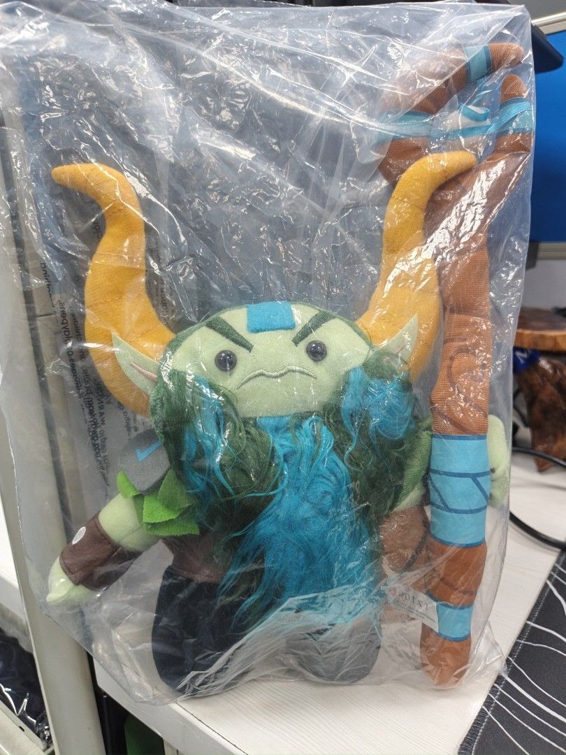 Dota 2 Nature's Prophet 12" Plush (Category: Plushies & Soft Toys) located in Quezon City. Submitted by jepoyyyy (Listing ID 1466002115, Image 2). Description: - Brand: Official Valve Dota 2 Merchandise - Condition: Brand new, still sealed in original clear plastic packaging - Design: Plush character holding a staff, complete with cape, back runes, and vibrant green and blue beard details - Material: Soft fabric construction - Perfect for: Dota 2