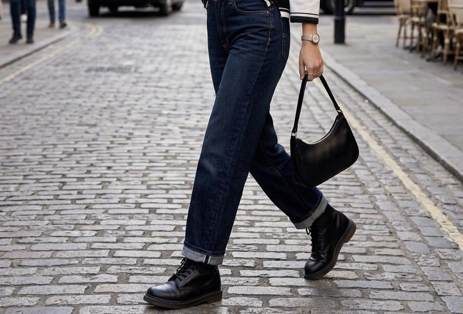 由 hsiangcih1215 (刊登 ID 1466100315，圖片 1) 提交，位於 新北市 (New Taipei) 的 Dr. Martens ✨ 經典黑魂 Emmeline 5孔真皮短靴/踝靴 (類別：女靴)，說明：📐 規格：適合腳長約 23-23.5cm / 材質：天然真皮革、耐磨氣墊大底 ✓ 英國百年鞋履 Dr. Martens 正版正品，專為女性設計的熱銷修身款短靴！ ✓ 告別笨重感！俐落窄版鞋楦與微扁平底設計，視覺拉長腳踝比例，極致顯腿長又顯瘦 ✓ 全黑魂風格（Monochrome）！黑鞋身、黑鞋眼、黑車縫線搭配全黑 AirWair 專利氣墊大底，低調帥氣 ✓ 嚴選頂級拋光平滑硬皮（Polished Smooth Leather），光澤感極美，越穿越有型 ✓ 經典 5 孔踝靴高度，卡在腳踝最纖細處，搭配九分牛仔褲、西裝長褲或工裝褲都百搭俐落 ✓ 整體保存狀況極佳，鞋底防滑刻紋深邃無明顯磨損（詳見實拍圖），內裡鞋墊字樣清晰，皮面有正常微小著用摺痕與微小痕跡，皮質健康有
