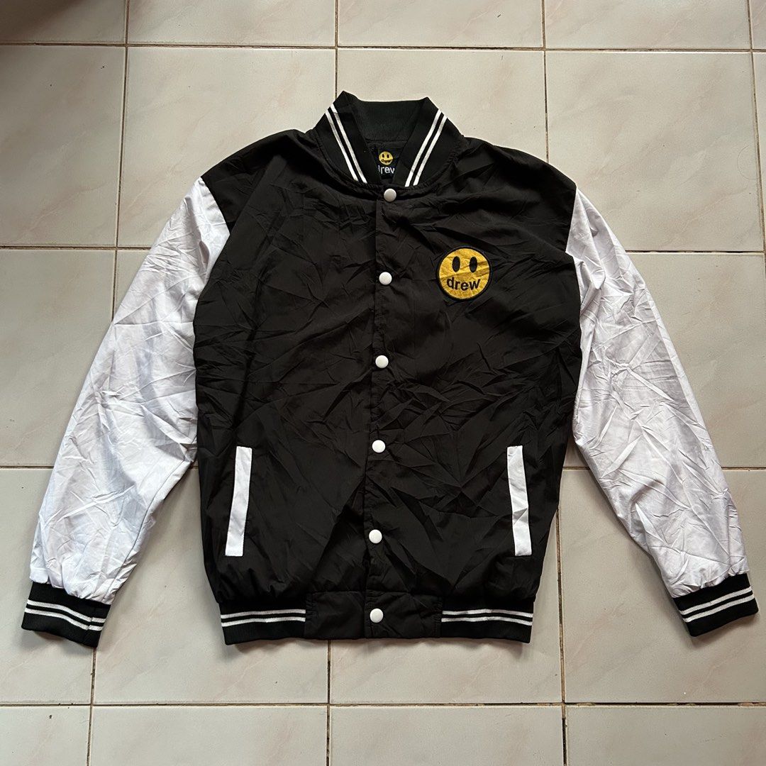 Drew House Black White Varsity Jacket 🔥 (Category: Coats, Jackets and Outerwear) located in Jinoba-an. Submitted by eegiboy (Listing ID 1466031969, Image 1). Description: Wts: Drew House varsity Bomber Jacket Size: large-xl best fit Dimes: 23/29 Excellent condition 800plussf Dm me if interested Thankyou .