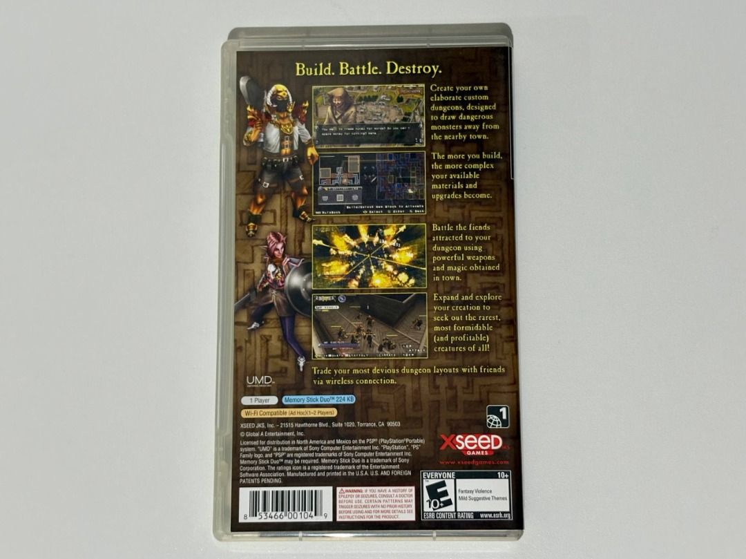 Dungeon Maker Hunting Ground (Category: PlayStation) located in Quezon City. Submitted by jcmlico (Listing ID 1466138284, Image 3). Description: Dungeon Maker Hunting Ground (PlayStation Portable | US/R1) Inclusions (CIB | All Authentic): 1) Cover Art 2) Physical Manual/Booklet 3) UMD 4) PSP Case Can send more pictures and/or videos for HIGHLY INTERESTED buyers. Shipping & Delivery Options: 1) Lalamove 2) LBC 3) J&T Shipping fee is shouldered by 