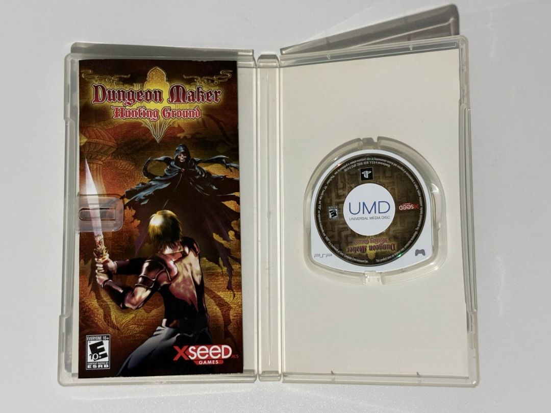 Dungeon Maker Hunting Ground (Category: PlayStation) located in Quezon City. Submitted by jcmlico (Listing ID 1466138284, Image 2). Description: Dungeon Maker Hunting Ground (PlayStation Portable | US/R1) Inclusions (CIB | All Authentic): 1) Cover Art 2) Physical Manual/Booklet 3) UMD 4) PSP Case Can send more pictures and/or videos for HIGHLY INTERESTED buyers. Shipping & Delivery Options: 1) Lalamove 2) LBC 3) J&T Shipping fee is shouldered by 