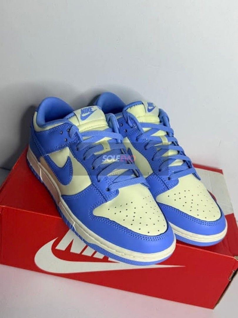 Dunk Low "University Blue" (Category: Sneakers) located in Pasig City. Submitted by soleevo (Listing ID 1466058619, Image 2). Description: Dunk Low "University Blue" - Paint chip left pair (Good as new) -Size: 8 US mens/ 9.5 womens - Php 1,950 - with box “Can send additional pictures.” Payment first policy. Location: Pasig City Facebook: Sole Evo Instagram: @sole.evo Disclaimer: We are not associated, affiliated with any brands that is posted. Al