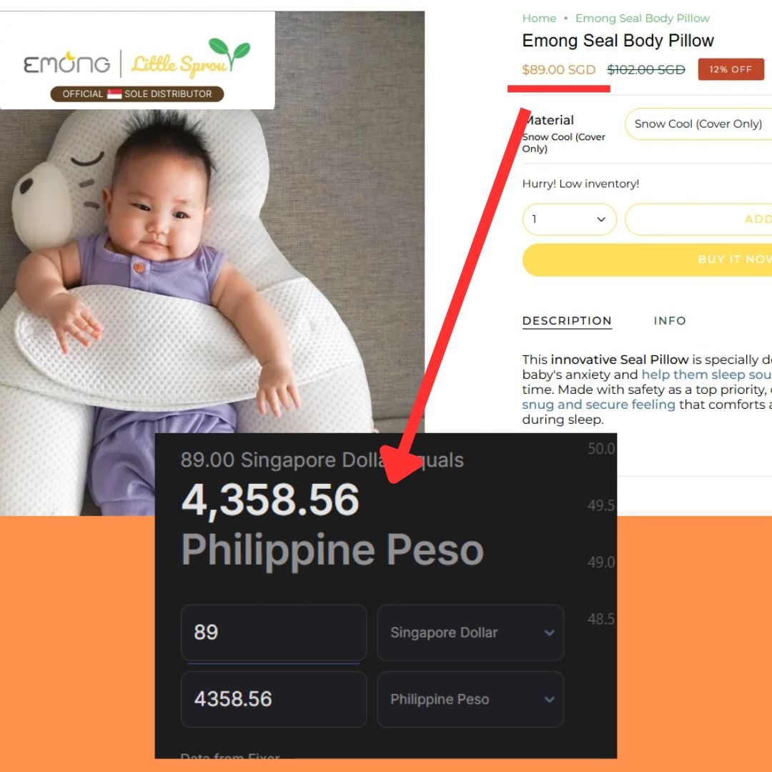 Emong Seal Body Pillow (Authentic) Pillow Case Version (Category: Plushies & Soft Toys) located in Cagayan de Oro. Submitted by pochimart (Listing ID 1465852216, Image 1). Description: Made in Korea! (check images please) Suitable for: Newborn and Up Condition: good, no rips or stains. 😊 ⭐ 480php RFS: I don't need it... 📝Important Note: NO STUFFING. You'll need to add your own filling/stuffing before use. Also please wash the emong seal first b
