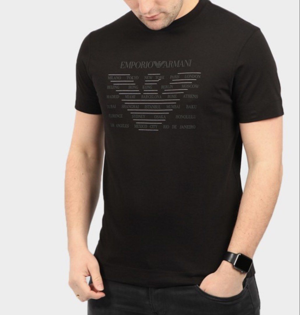 EMPORIO ARMANI EAGLE CITIES TEE (Category: Tshirts & Polo Shirts ) located in Manila. Submitted by balanse (Listing ID 1466092375, Image 1). Description: SIZE: XL ON TAG DIMES: 23W X 28L EXCELLENT CONDITION. 9.8 HONEST COLOR RATE. NONE ANY ISSUE..