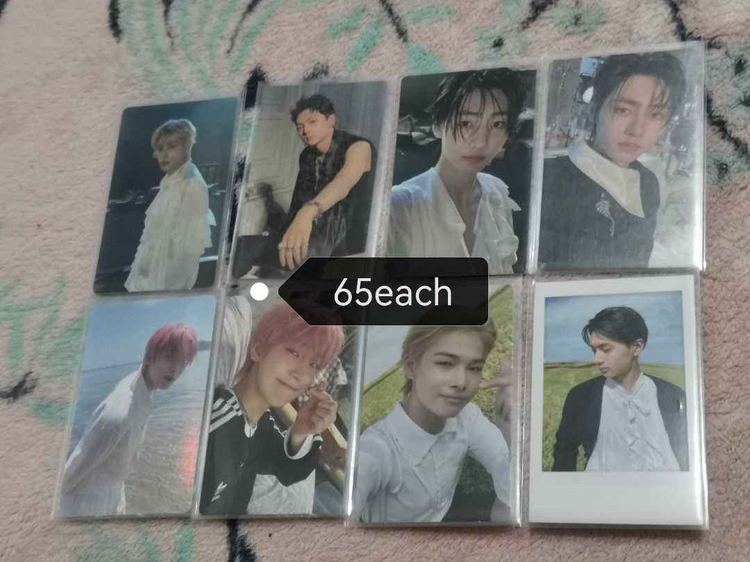 ENHYPEN Official Photocards 65 each (Category: K-Wave Merchandise) located in Mendez-Nunez. Submitted by daphnesstuffedtoys (Listing ID 1466113627, Image 1). Description: - Mop: gcash - Mod: flash express - PM to ask about availability -Pictures and details will show condition -I am a collector and these are from my personal collection. -Each photocard will be shipped sleeved and with toploader -WITH freebies if multiple cards!! (Stickers).