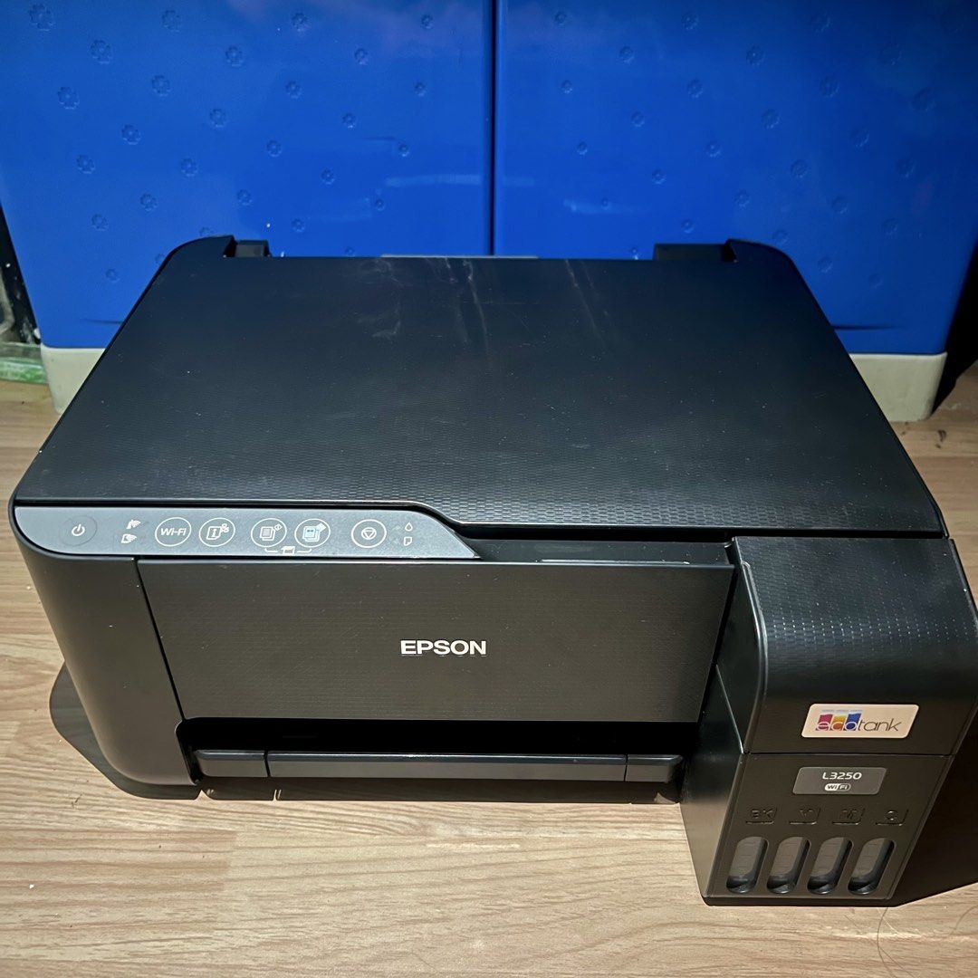 EPSON L3250 - 4in1 Printer (Category: Printers, Scanners & Copiers) located in Manila. Submitted by sheen_marcellano (Listing ID 1465997099, Image 1). Description: EPSON L3250 - 4in1 Printer 🔖 5,800 Php ✅ Wired, Wireless ✅ Print (Short, A4, Long) ✅ Photocopy (Short & A4) ✅ Scan (Short & A4) ✅ Borderless Printing ✅ Dye Ink ✅ Continuous Ink ✅ Ecotank ✅ Complete Nozzle Can be used to : ✅ Plain Papers ✅ Photopaper ✅ Sticker Paper ✅ Vinyl Paper ✅ Ink