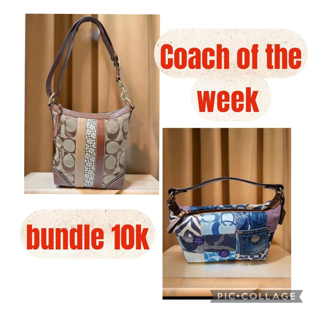 FEATURES: COACH OF THE WEEK BUNDLE (Category: Shoulder Bags) located in Las Pinas. Submitted by annachiaonair2037 (Listing ID 1466055881, Image 2). Description: COACH OF THE WEEK FEATURES: ONE WEEK PROMO ONLY, THEN BACK TO ORIGINAL PRICE BUNDLE AT 5500K OR 10K BOTH ARE FROM JAPAN BOTH HAVE ORIGINAL LISTINGS NO MORE HUGGLING FEATURED ITEMS ARE ONLY ON PROMOTIONAL SALE, NOT BECAUSE THEY HAVE FLAWS..