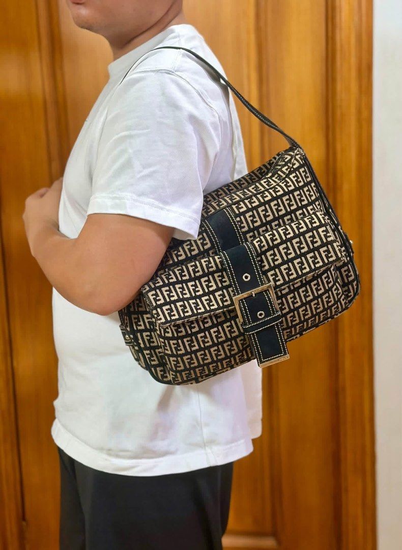 Fendi Zucchino Canvas Shoulder Bag (Category: Luxury Bags & Wallets) located in Manila. Submitted by ianreys (Listing ID 1466109912, Image 2). Description: Fendi Zucchino Canvas Shoulder Bag 💯% Auth W/ dust bag only.