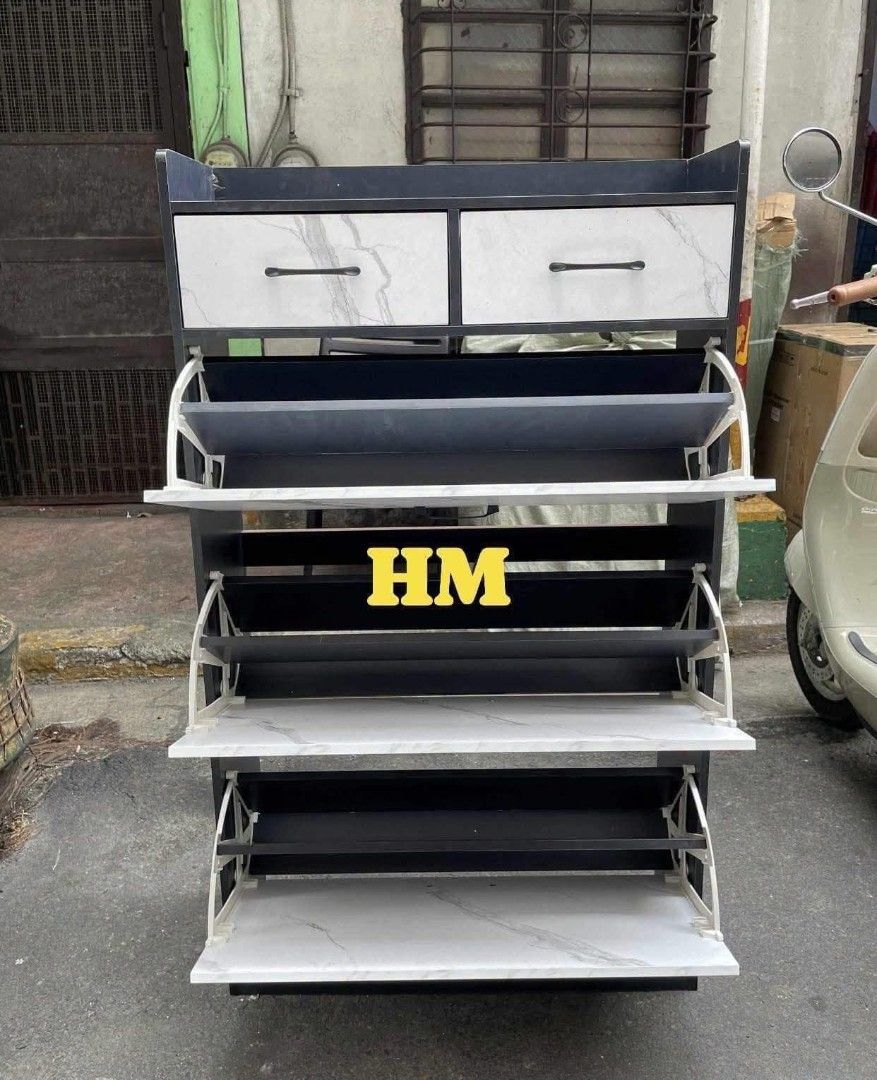 Flip SHOERACK 3 layers (Category: Other Home Furniture) located in Manila. Submitted by vanstar_c4c231 (Listing ID 1465995261, Image 2). Description: ONHAND!!! Flip SHOERACK 3 layers PM ME COD TRU LALAMOVE (may shipping fee).