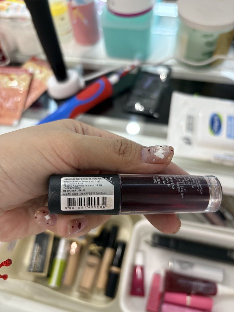 fmgt Water Fit Tint (Category: Makeup) located in Manila. Submitted by monstershaaa (Listing ID 1466123965, Image 2). Description: - Brand: fmgt water fit tint - Shade: Deep red - Condition: Brand new / Full tube - Net Weight: 5g - Formula: Lightweight, perfect for everyday wear - Size: Handy and travel-friendly for makeup pouches - Reason for selling: Decluttering unused makeup items.