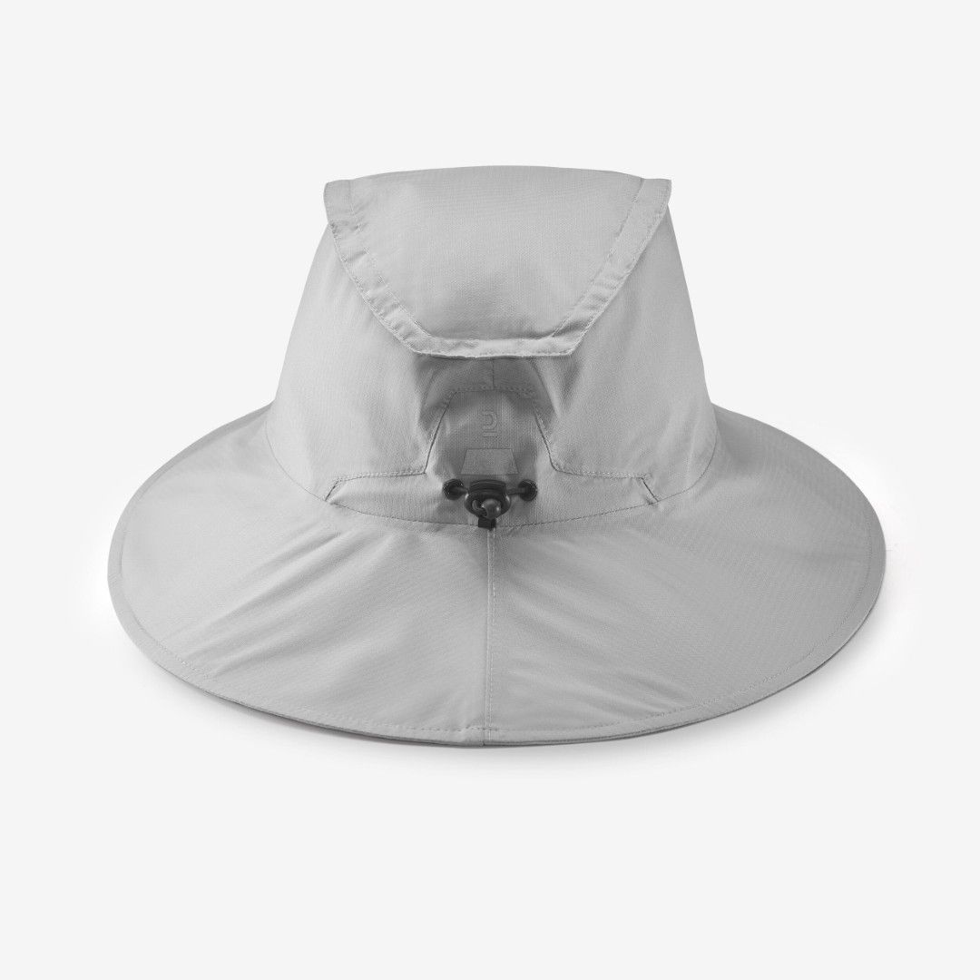 Forclaz MT900 Waterproof Trekking Hat Light Grey (Category: Caps & Hats) located in Pozorrubio. Submitted by aquidafinds (Listing ID 1466011403, Image 2). Description: - Brand: Forclaz MT900 Waterproof Trekking Hat - Color: Light Grey - Size: 58cm - Condition: Clean, tags attached inside - Features: Waterproof lightweight material for easy rain protection - Security: Adjustable drawcord chin strap to keep it secure in the wind.