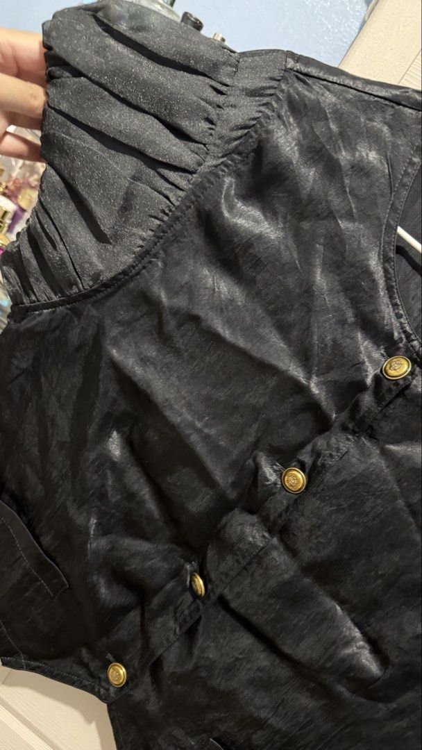 Formal Satin Buttondown Top (Category: Blouses) located in Quezon City. Submitted by dinesaur (Listing ID 1466061775, Image 2). Description: .