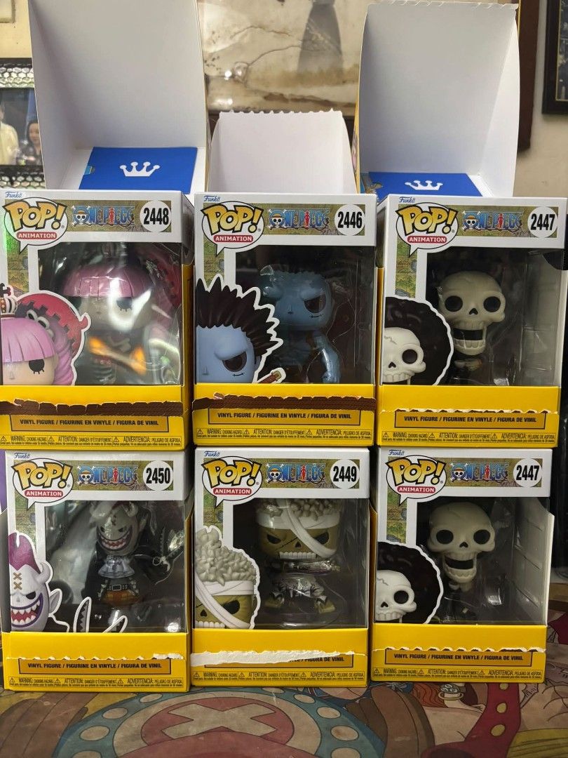 Funko Mystery box OP set (Category: Designer & Blind Box Toys) located in Makati City. Submitted by theofficialbobbyg (Listing ID 1466153956, Image 1). Description: For sale (set only) Makati meet up only or via lala move at buyers expense Set of 6 All are misb 4.5k only.