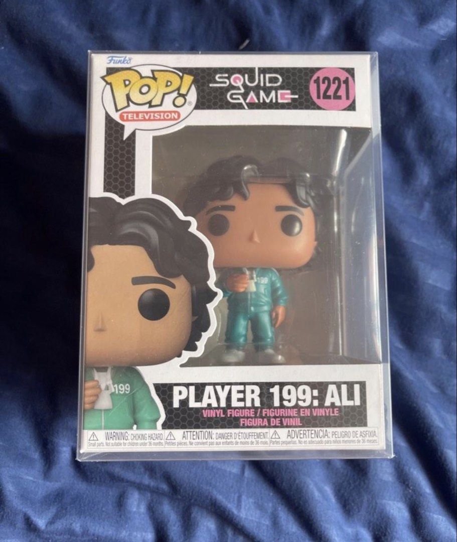 Funko Pop Squid Game Player 199 Ali (Category: Figurines & Statues) located in Paranaque City. Submitted by max1111111 (Listing ID 1466109293, Image 1). Description: brand new, never been opened, includes free protector case..