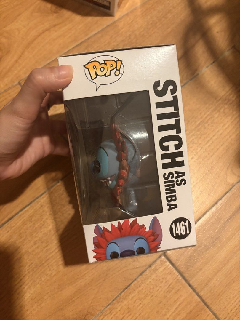 Funko Pop Stitch as Simba #1461 (Category: Designer & Blind Box Toys) located in Mandaluyong City. Submitted by boopiefinds (Listing ID 1466087049, Image 2). Description: Can also do trade to Sanrio Funkos.