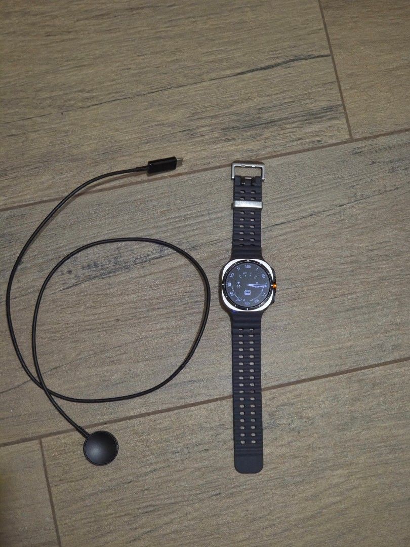 Galaxy Watch Ultra with LTE (Category: Wearables & Smart Watches) located in Quezon City. Submitted by no-trades-bawal-barat-reseller (Listing ID 1466120209, Image 2). Description: lightly used with not easily noticeable signs of natural wear and tear rfs is my boyfriend is keeping his Garmin FR965.