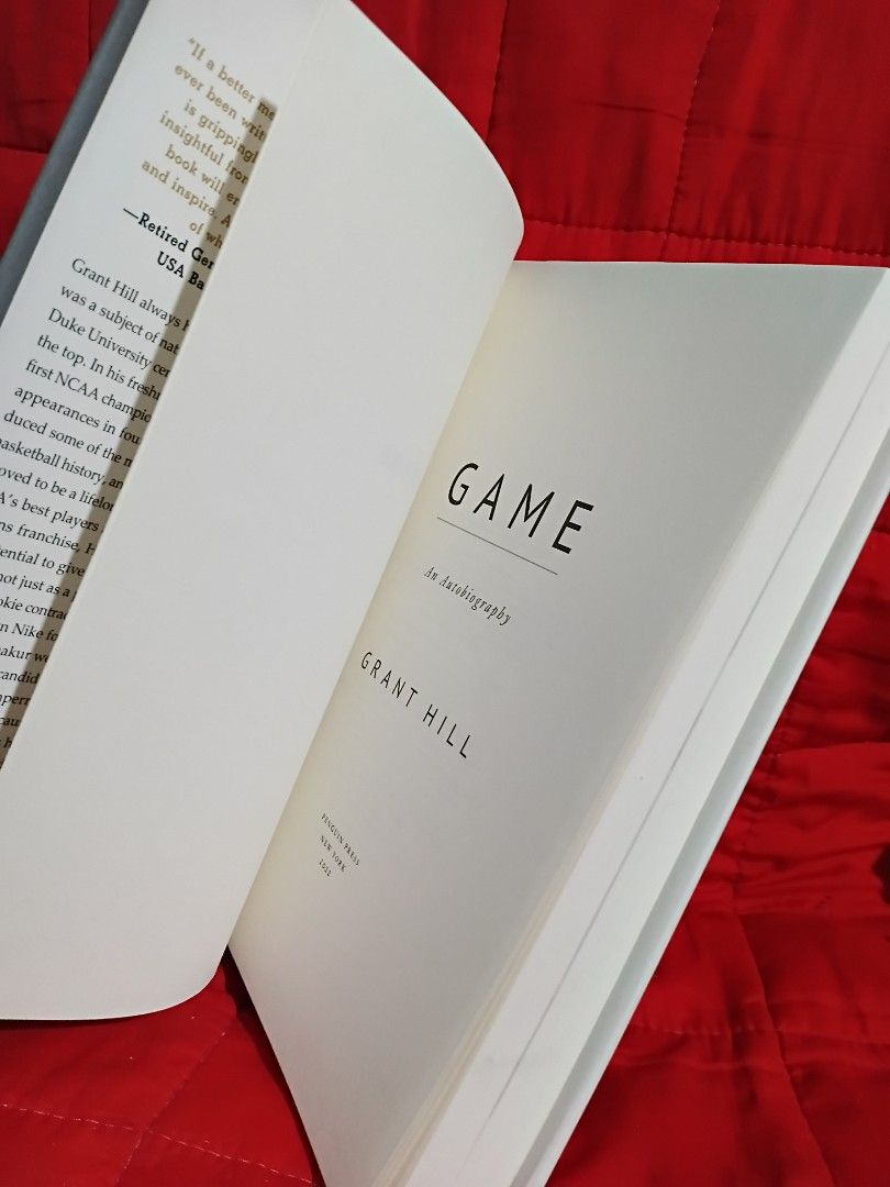 Game: An Autobiography by Grant Hill (Category: Storybooks) located in Manila. Submitted by krishna_ayanami (Listing ID 1466109764, Image 2). Description: - Title: Game (Hardcover Autobiography) - Author: NBA Legend Grant Hill - Publisher: Penguin Press (2022) - Features: Exclusive personal photos from Duke college basketball and pro NBA career - Perfect for: Basketball lovers, NBA fans, and sports memorabilia collectors - Condition: Great / Well