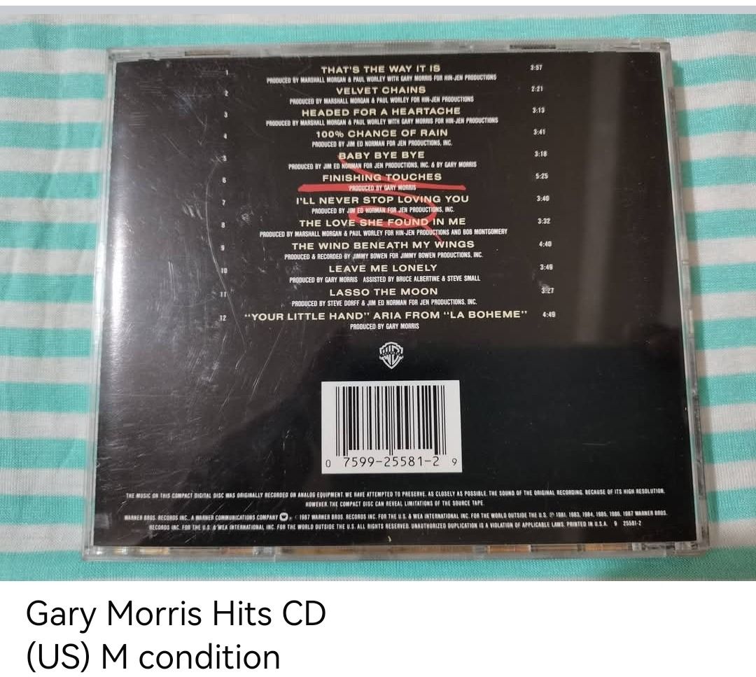 Gary Morris Hits CD (unsealed) (Category: CDs & DVDs) located in Dangcagan. Submitted by cd_haven5 (Listing ID 1466010753, Image 2). Description: #FORSALE #FORSALE #FORSALE #Authentic #Legit #Original We only sell original items. All items posted are on hand. Please message me for availability of the item/s because the items are also posted on my other online stores. All items are imported unless stated PH. We also accept Pre-orders. Payment Meth