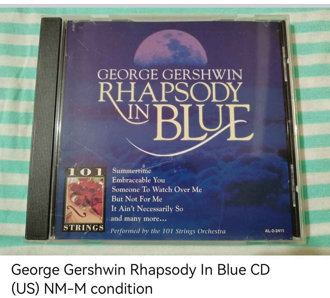 George Gershwin Rhapsody In Blue CD (unsealed) (Category: CDs & DVDs) located in Dangcagan. Submitted by cd_haven5 (Listing ID 1466009141, Image 1). Description: #FORSALE #FORSALE #FORSALE #Authentic #Legit #Original We only sell original items. All items posted are on hand. Please message me for availability of the item/s because the items are also posted on my other online stores. All items are imported unless stated PH. We also accept Pre-orde