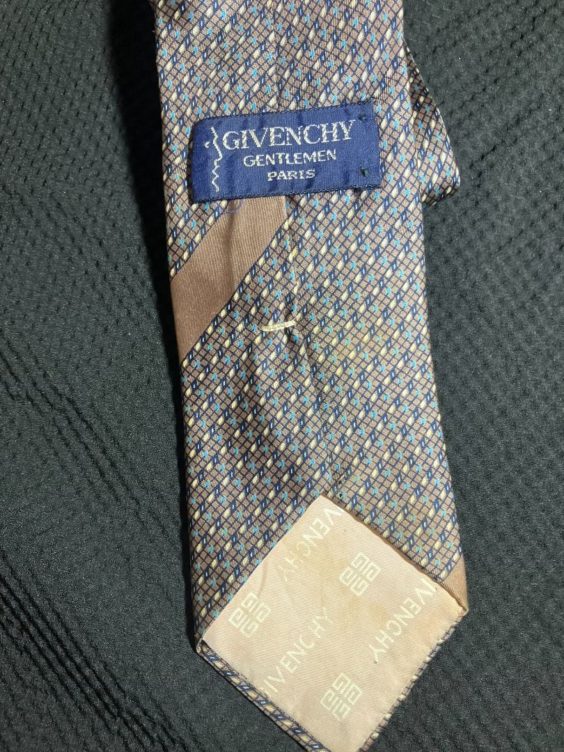 GIVENCHY Gentlemen Paris 100% Silk Tie Diagonal Signature Stripe Made ...