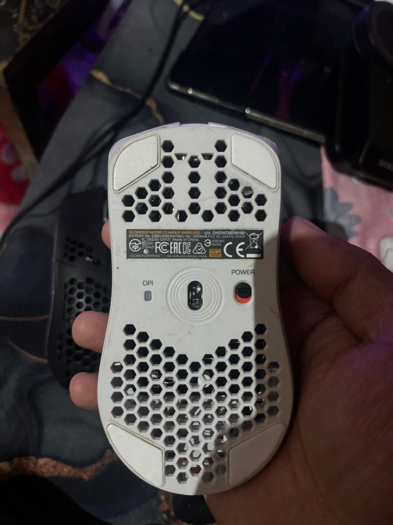 Glorious Model O & Model O Minus Wireless Mice Bundle (Category: Mouse & Mousepads) located in Quezon City. Submitted by alyxxz (Listing ID 1466019727, Image 2). Description: - Brand: Glorious - Items: Model O Wireless (Black) & Model O Minus Wireless (White) - Design: Lightweight honeycomb shell with vibrant RGB lighting - Condition: Fully tested and 100% working - Inclusions: Wireless adapters, extension dongles, and braided charging cables.