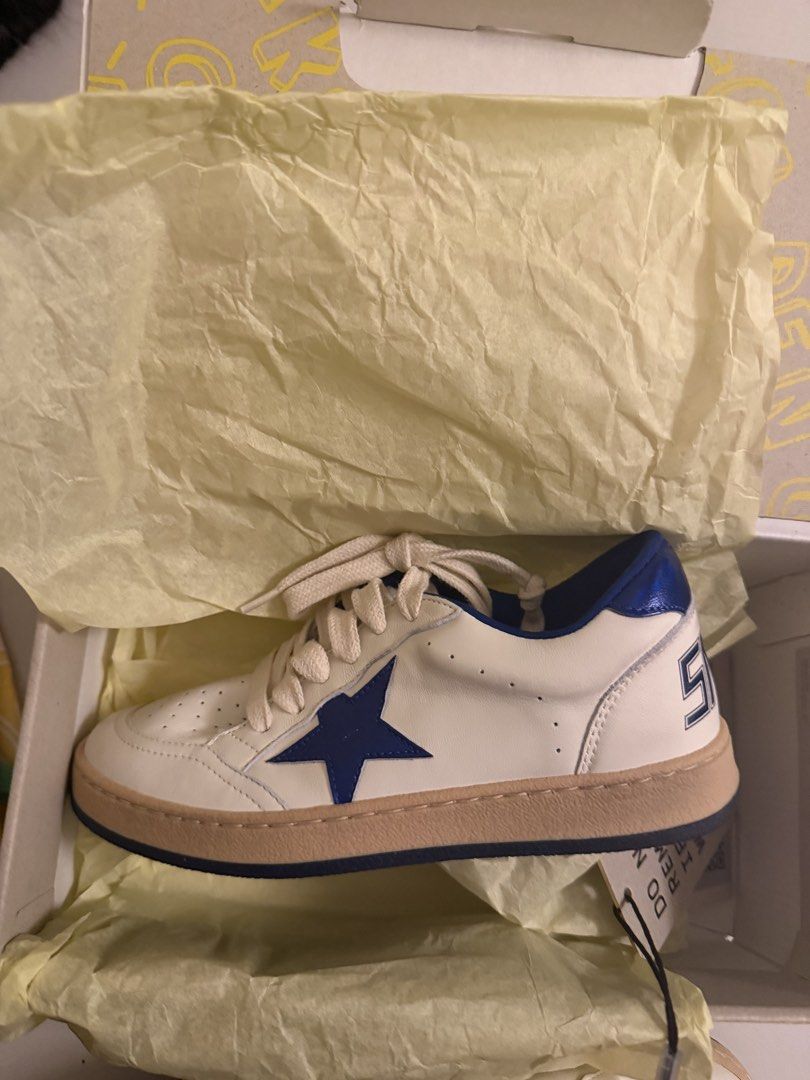 Golden Goose GG BallStar (Category: Casual Shoes) located in Pasig City. Submitted by vovocado (Listing ID 1466057860, Image 2). Description: Selling my GG (Golden Goose) Brand New Check last pics for size chart Ordered from the official GG app RFS: Too small.