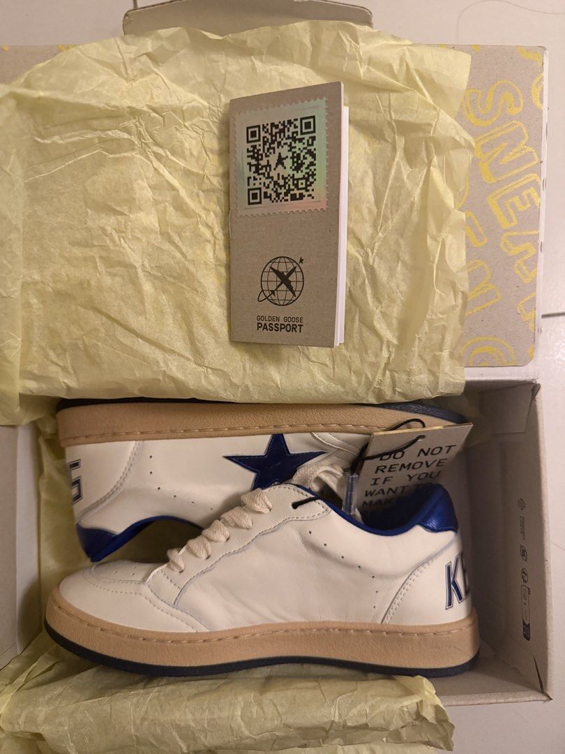 Golden Goose GG BallStar (Category: Casual Shoes) located in Pasig City. Submitted by vovocado (Listing ID 1466057860, Image 3). Description: Selling my GG (Golden Goose) Brand New Check last pics for size chart Ordered from the official GG app RFS: Too small.