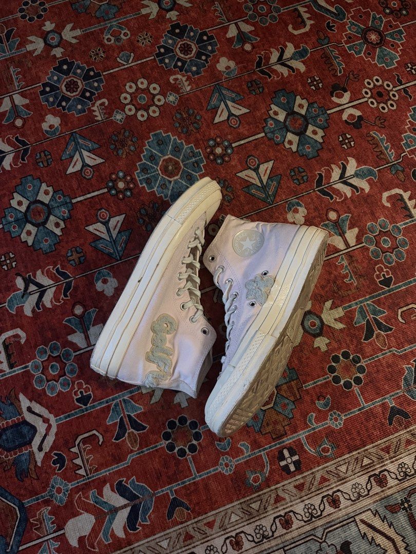 Golf Le Fleur Chuck 70’s Hi “Chenille” (Category: Casual Shoes) located in Manila. Submitted by localstreetwear (Listing ID 1465954072, Image 1). Description: Golf Le Fleur Chuck 70’s Hi “Chenille” Size: 9.5us Used 2,500 No Box .