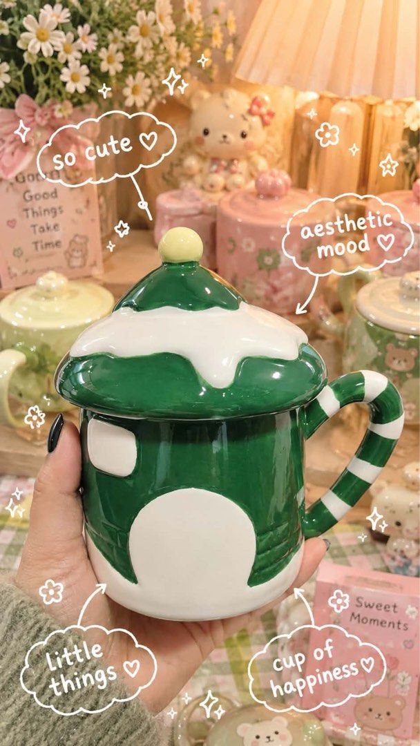 Green House Ceramic Mugs (Category: Coffee & Tea Tableware) located in Mandaluyong City. Submitted by hellaitsjess (Listing ID 1466047386, Image 1). Description: ₱299 + shipping fee Shipment via J&T .