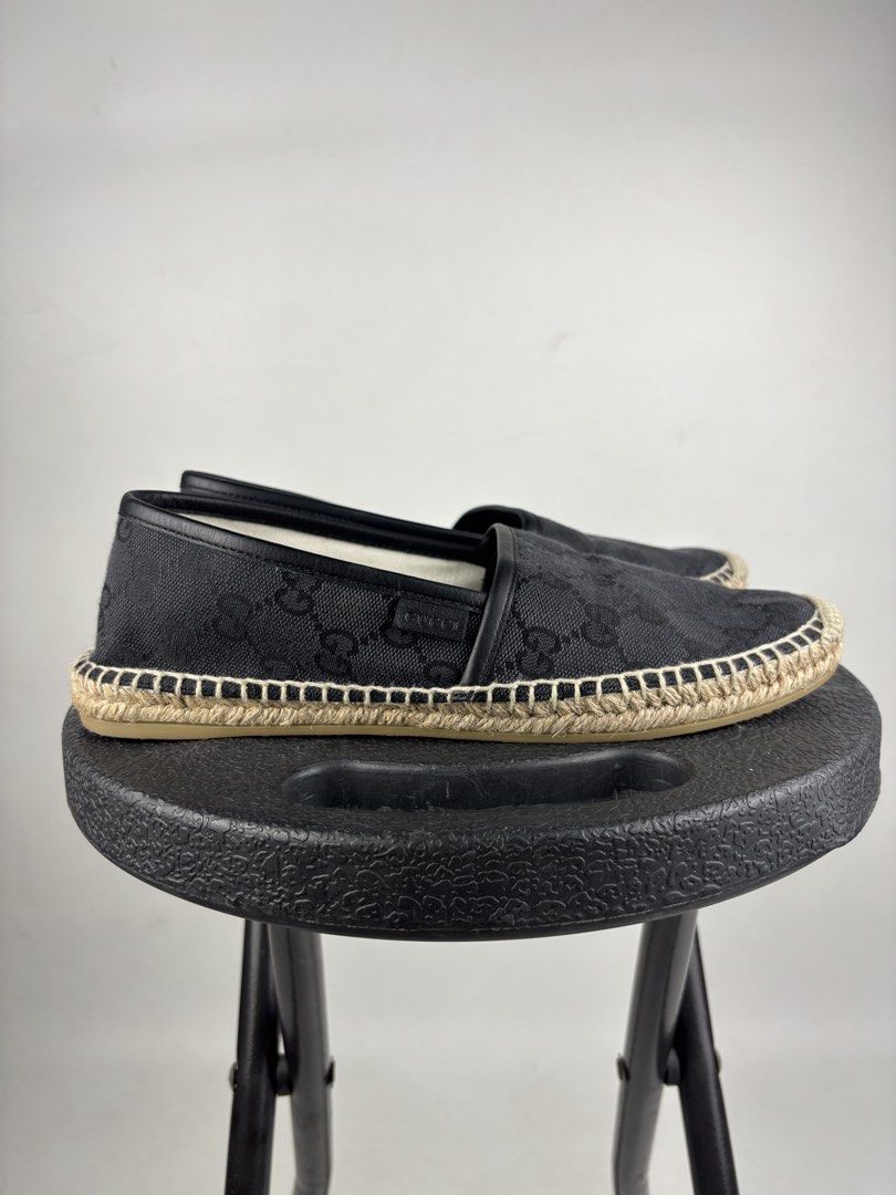 Gucci GG Canvas Espadrilles (Category: Loafers) located in Makati City. Submitted by ragrepository (Listing ID 1465983213, Image 3). Description: Tagged as 37 Pair only no inclusions Condition- 9/10 Flaw- Super minimal heeldrags .